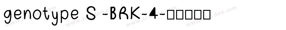 genotype S -BRK-4字体转换